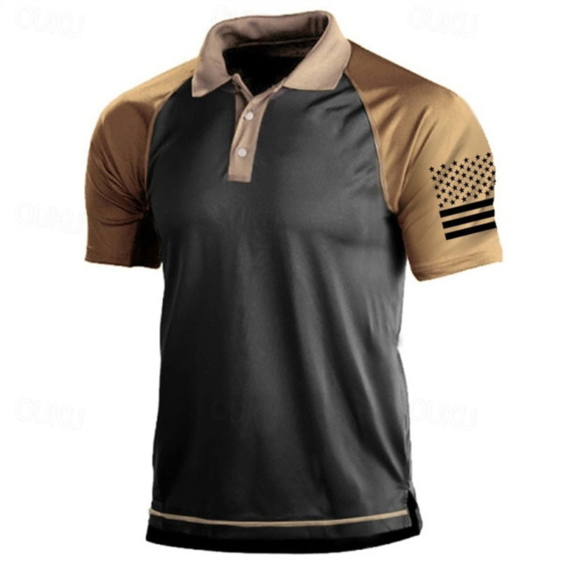 3D Print USA Flag Pattern Polo - Golf Equipment Sales review and price